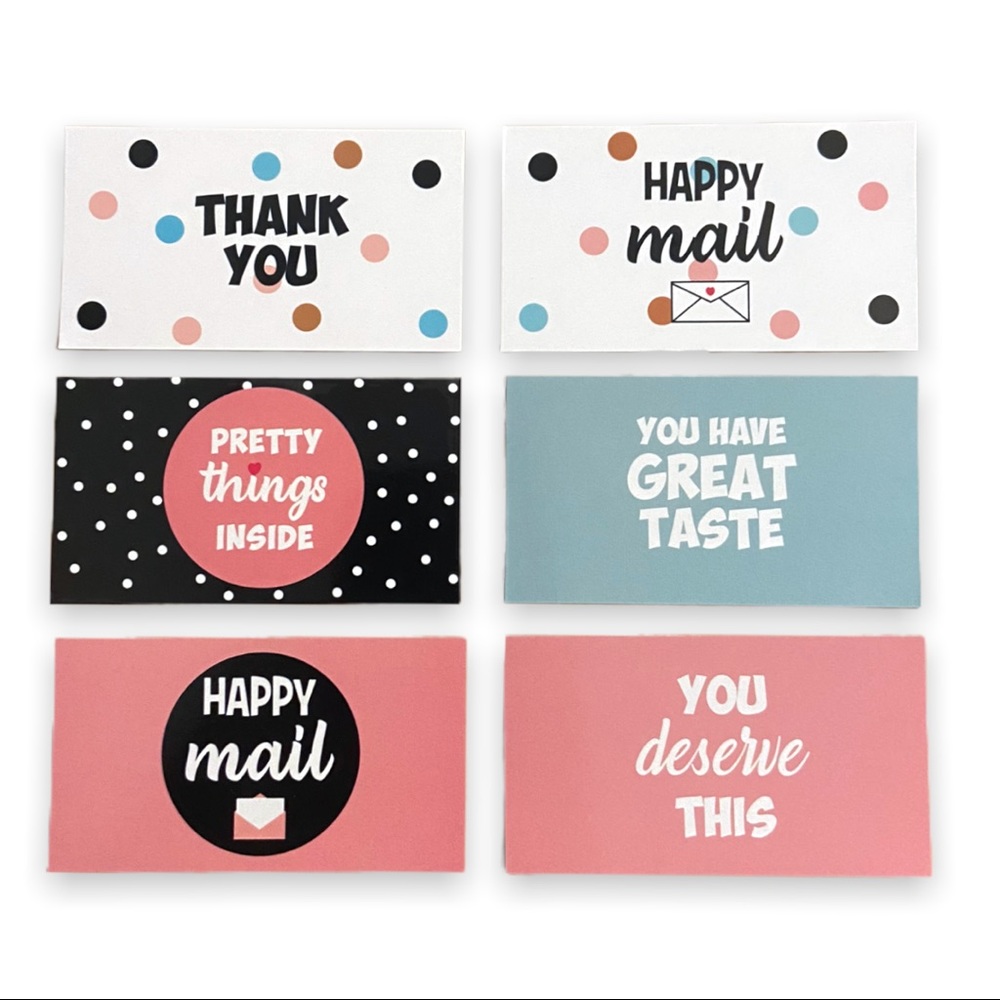 📦BUNDLE & SAVE📦 30 Thank You Happy Mail Small Business Cards